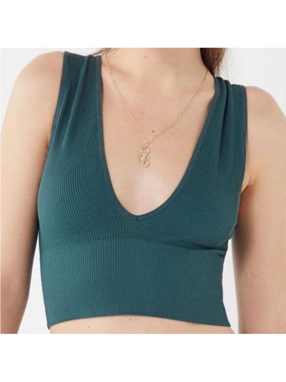 Out From Under Hailey Seamless Plunge Cropped Tank Top
